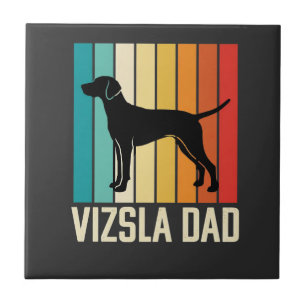 Retro Vizsla Vader Honden Silhouet Tegeltje