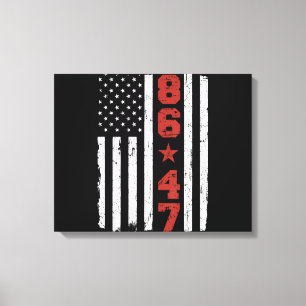 Retro Vlag 86 47 Canvas Afdruk