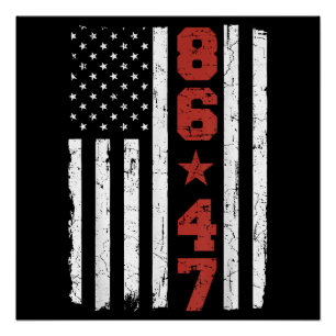 Retro Vlag 86 47 Perfect Poster