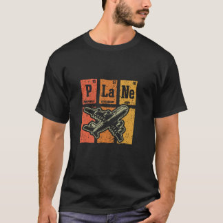 Retro Vliegtuig Liefhebber Periodieke Elementen Vl T-shirt