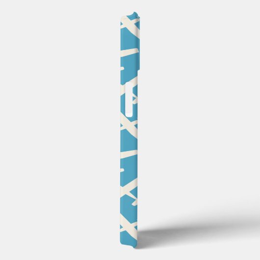 Retro Vliegtuig Plain Pattern Blue Case-Mate iPhone Case (Achterkant / Rechts)