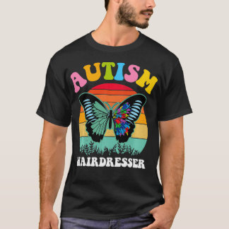 Retro Vlinder Puzzel Autisme Kapper Autisme A T-shirt