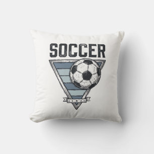 Retro Voetbal Driehoekig Badge T-shirt Ontwerp (2 Kussen