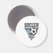 Retro Voetbal Driehoekig Badge T-shirt Ontwerp (2 Magneet (Voorkant / Achterkant)