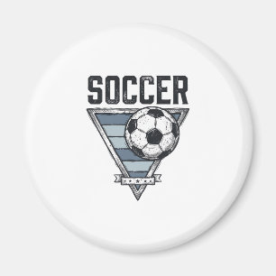 Retro Voetbal Driehoekig Badge T-shirt Ontwerp (2 Magneet