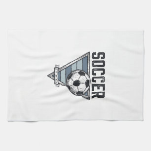 Retro Voetbal Driehoekig Badge T-shirt Ontwerp (2 Theedoek