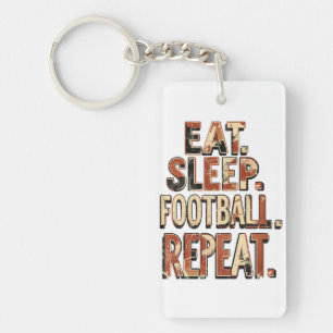 Retro Voetbal Fan Design Klassieke Voetbal Grafi Sleutelhanger