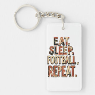 Retro Voetbal Fan Design Retro Voetbal Grafisch Sleutelhanger