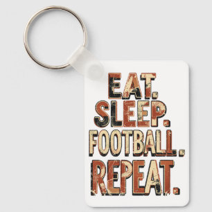 Retro Voetbal Fan Design Retro Voetbal Grafisch Sleutelhanger