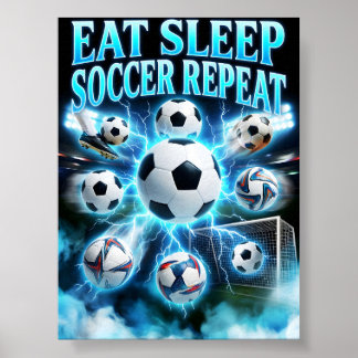 Retro Voetbal Fan Geschenk Poster