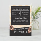 Retro voetbal grote wedstrijd kijkfeest kaart (Staand voorkant)