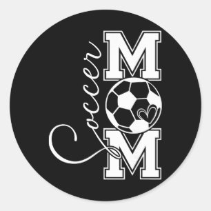 Retro Voetbal Moeder Trots Cadeau Voor Mannen Vrou Ronde Sticker