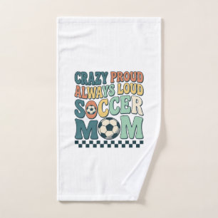 Retro Voetbal Moeder Trots Luid Shirt Ontwerp_1 Handdoek
