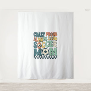 Retro Voetbal Moeder Trots Luid Shirt Ontwerp_1 Wandkleed