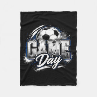 Retro voetbal wedstrijd dag T-shirt mannen vrouwen Fleece Deken