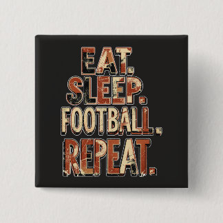 Retro voetbalfan ontwerp | Klassieke voetbalgrafie Vierkante Button 5,1 Cm