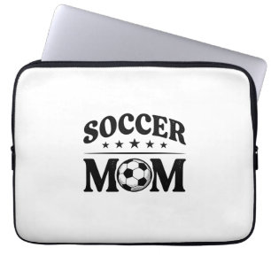 Retro Voetbalmoeder T-shirt Vectorontwerp_1 Laptop Sleeve