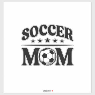Retro Voetbalmoeder T-shirt Vectorontwerp_1 Sticker