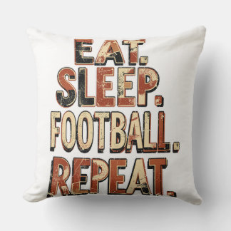 Retro voetbalwaaierdesign | Klassieke voetbalgrafi Kussen