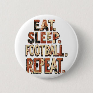 Retro voetbalwaaierdesign | Klassieke voetbalgrafi Ronde Button 5,7 Cm