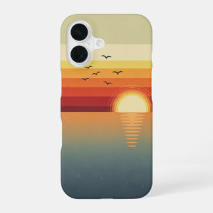 Retro Vogels Boven de Oceaan iPhone 16 Hoesje