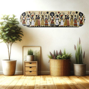 Retro volkskunst stammen maskeren Afrikaanse cult Skateboard