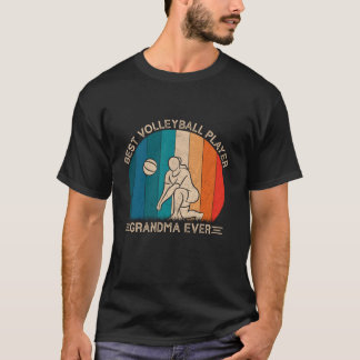 Retro Volleybal Speler Ontwerp voor Oma Cool Mo T-shirt