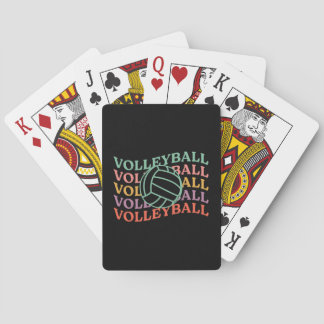 Retro Volleybal Sport Pokerkaarten