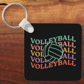 Retro Volleybal Sport Sleutelhanger (Voorkant)