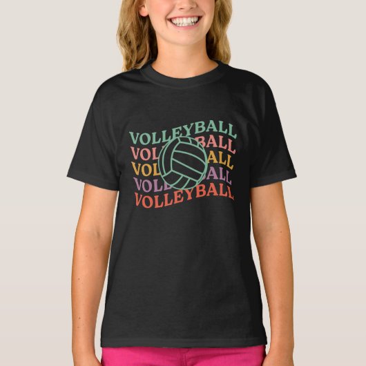 Retro Volleybal Sport T-shirt (Voorkant)