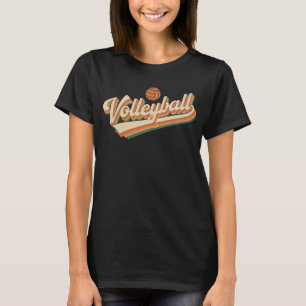 Retro Volleybal Typografie  Sport Ontwerp T-shirt
