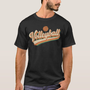 Retro Volleybal Typografie Sport Ontwerp T-shirt