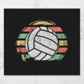 Retro Volleyball Bier Etiket (Enkel label)