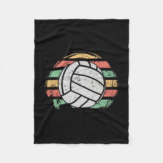 Retro  Volleyball Fleece Deken (Voorkant)