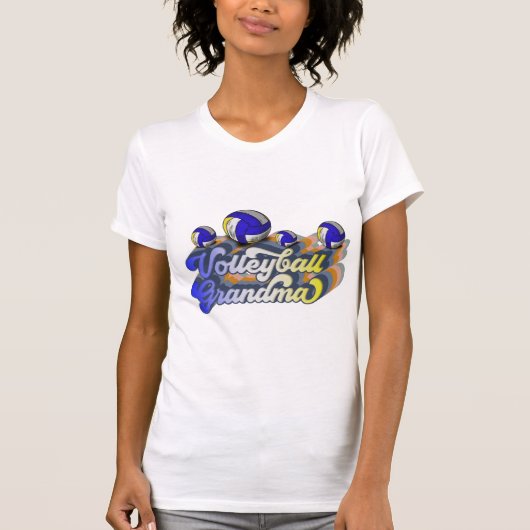 Retro Volleyball Grandma Sublimation Design T-shirt (Voorkant)
