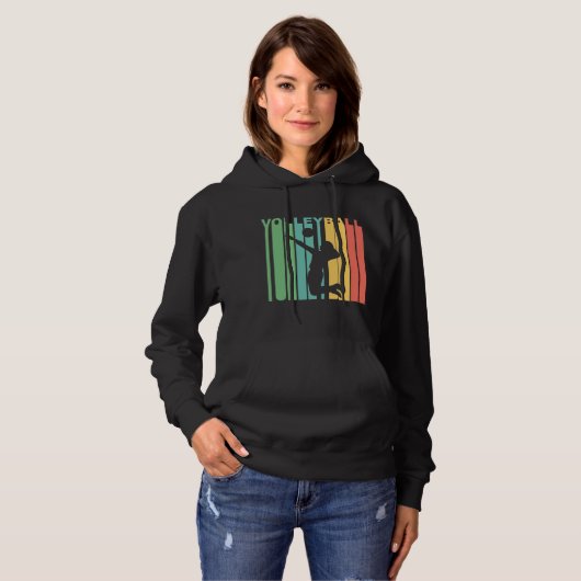 Retro Volleyball Hoodie (Voorkant volledig)