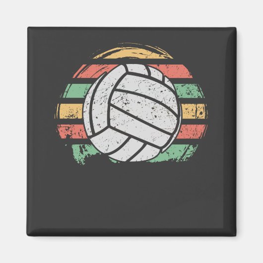 Retro Volleyball Magneet (Voorkant)
