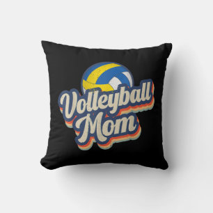 Retro Volleyball mama Fun Softball Mam Moth Kussen