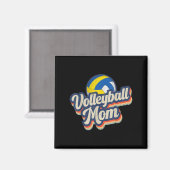 Retro Volleyball mama Fun Softball Mam Moth Magneet (Voorkant / Achterkant)