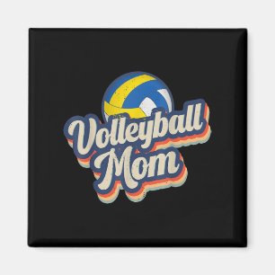 Retro Volleyball mama Fun Softball Mam Moth Magneet