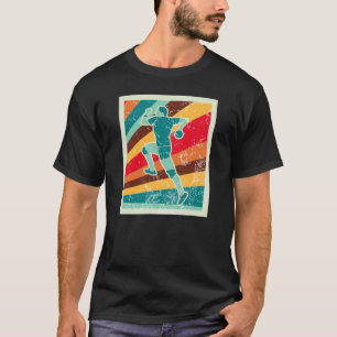 Retro voor handbalspeler t-shirt