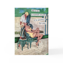  Retro voorstedelijk paar Grappig