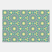 Retro Vortex Petal Burst Pattern Inpakpapier Vel (Voorkant 2)