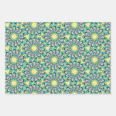 Retro Vortex Petal Burst Pattern Inpakpapier Vel (Voorkant)