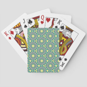Retro Vortex Petal Burst Pattern Pokerkaarten
