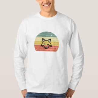Retro Vos Zonsondergang Esthetisch Vintage T-shirt
