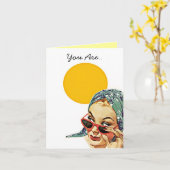 Rétro Vous Êtes.. Mon soleil ! Carte d'amitié BFF (Fleur jaune)