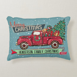  Retro  Vrachtkerstfeestdag Accent Kussen