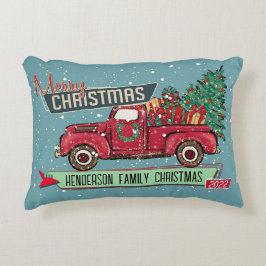  Retro  Vrachtkerstfeestdag Accent Kussen