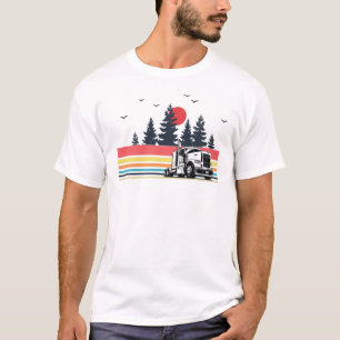 Retro-vrachtwagenchauffeur — cadeaus voor chauf T-shirt